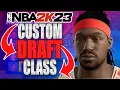 How to add a CREATED player to a CUSTOM draft class on NBA 2K23