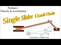 Velocity and Acceleration diagram Slider Crank Chain velocity and acceleration analysis of mechanism