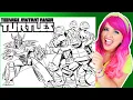 Coloring Ninja Turtles GIANT Coloring Pages TMNT Turtles Shredder Crayola Crayons