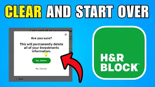 How To Clear And Start Over In H R Block Online 2026 Best Method
