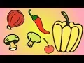 Drawing VEGETABLES And COLORING Vegetable Coloring Pages For Kids Drawing And Coloring ll