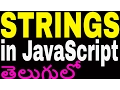 Strings in javascript in telugu