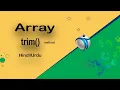 Javascript array method trim in