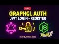 Grap L Authentication Tutorial in Node js JWT Login Register API Ep 21 Grap L User Auth