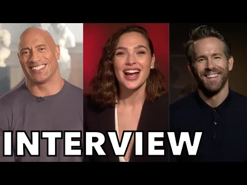 RED NOTICE Cast Interview | Dwayne 'The Rock' Johnson, Gal Gadot and Ryan Reynolds Talk Netflix Film