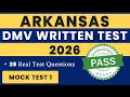 2026 Arkansas DMV Written Test AR DMV Permit Practice Exam Arkansas Driver s Handbook 2026