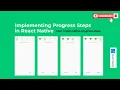 Progress Steps in React Native npm install react-native-progress-steps Download Free code