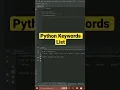 Python Keywords List