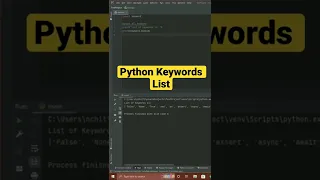Python Keywords List