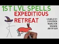 1ST LEVEL SPELL Expeditious Retreat 5E
