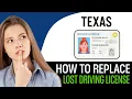 How To Replace Lost Drivers License In Texas 2025