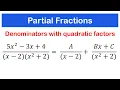 Partial Fractions - Denominator with quadratic factors SHS 1 ELECTIVE MATH