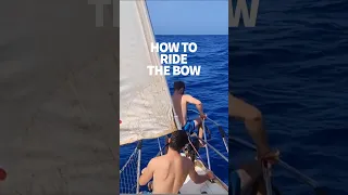 Riding the bow of my sailboat #windedvoyage #sailing #sailinglifestyle #africa #boatlife #sailors