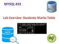 Lab Exercise for XII IP using MySQL - Students Marks Table