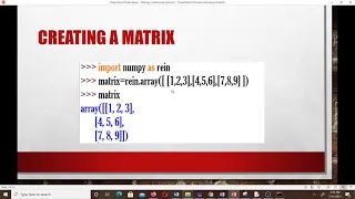 The Numpy Module in Python Lesson 13