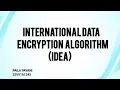 International Data encryption algorithm IDEA