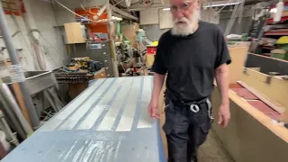 5 October 2022  Start of hinges. Stovage forward in bedroom will have hinged lids.