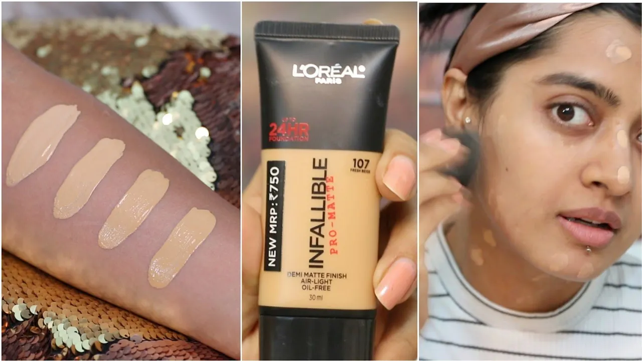 LOREAL INFALLIBLE PRO-MATTE FOUNDATION SWATCHES | Bahasa Indonesia | DienDiana. 