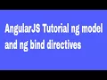 AngularJS Tutorial ng model and ng bind directives