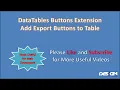Add Export Buttons to Datatable Jquery Datatables Buttons Extension Tutorial