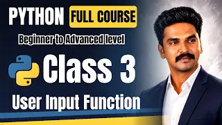 Python Full Course in Tamil Class 3 User Input Function Beginner to Advanced