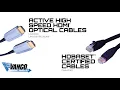 BaseT Certified Cables and Active High Speed MI Optical Cables
