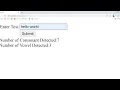 COUNT THE NUMBER OF CONSONANT AND VOWELS USING PHP