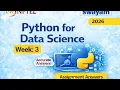 NPTEL Python for Data Science Assignment 3 Answers 100 Correct