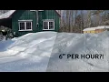 6 Inches Per Hour Off-Grid Homestead Buried in Snowstorm