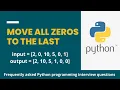 Move all Zeros to the end of the list