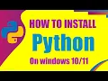 How to install Python 3 12 2 on Windows 10 11 Run first program