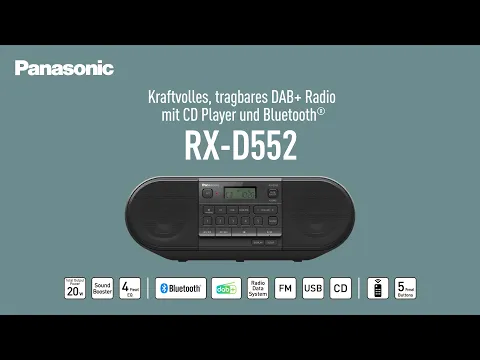 Download MP3 Tragbares CD-Radio RX-D552 mit DAB+ und Bluetooth® | Panasonic Produktvorstellung