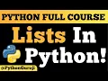 Mastering Lists in Python Comprehensive Guide for Beginners