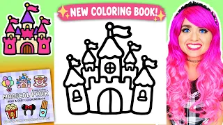 Coloring My NEW Magical Park Coloring Book Princess Castle Page Shuttle Art Alcohol Markers