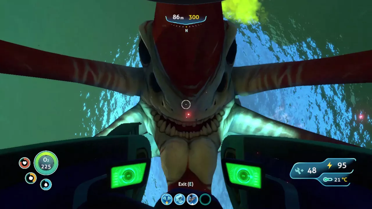 Subnautica Reaper Leviathan attack