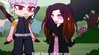 Nezuko tries to guess tengen s age kny demon slayer
