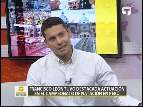 Francisco León tuvo destacada actuación en el campeonato de natación en Perú