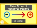 Change a Range of Cells from Negative to Positive in Excel - Tutorial
