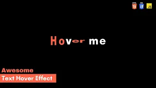 Create Text Hover Effect Using HTML CSS JavaScript