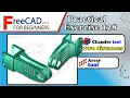 FreeCAD 0 21 Beginners tutorial practical exercise 128 Rectangle array and chamfer tool