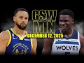 Lagu Golden State Warriors vs Minnesota Timberwolves Full Game Highlights - December 12, 2025 |NBA Season