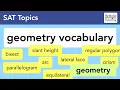 SAT Geometry Vocabulary make sure you know the definitions of key terms