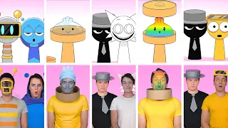 Sprunki 4 Phase 4 OC YOUNG FUN BOT AND YOUNG JEVIN Incredibox in Real life #sprunki #incredibox