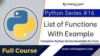List of Functions in Python Python Tutorial for Beginners Python in Hindi - Codingxpert