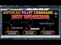 Fillet command not working in AutoCAD Lines are non coplanar