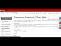 Joy of Computing using Python Week 7 Programming Assignment-3 Binary Matrix Solution