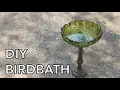 DIY Birdbath Thrift Store Upcycle