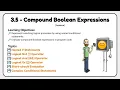 3 5 - Compound Boolean Expressions