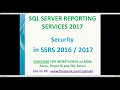 Security in SSRS 2016 ssrs security setup