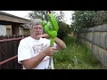 Greenworks Gmax Hedge Trimmer used as a field weed cutter